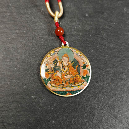 Guru Rinpoche Amulet | Samantabhadra Yab-Yum Protective Pendant | 34mm