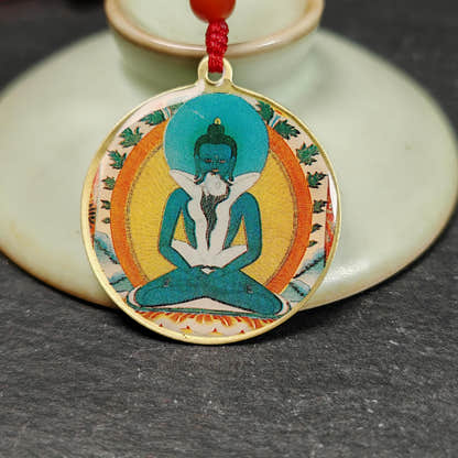 Guru Rinpoche Amulet | Samantabhadra Yab-Yum Protective Pendant | 34mm
