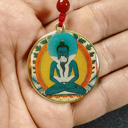 Guru Rinpoche Amulet | Samantabhadra Yab-Yum Protective Pendant | 34mm