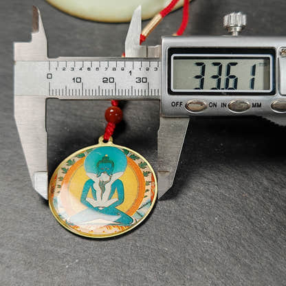 Guru Rinpoche Amulet | Samantabhadra Yab-Yum Protective Pendant | 34mm