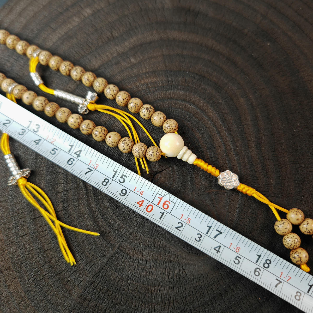 Authentic 7+mm Lotus Seed Necklace Mala: Old Tibetan Rosary 108 Prayer Beads
