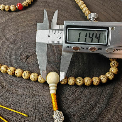 Authentic 7+mm Lotus Seed Necklace Mala: Old Tibetan Rosary 108 Prayer Beads