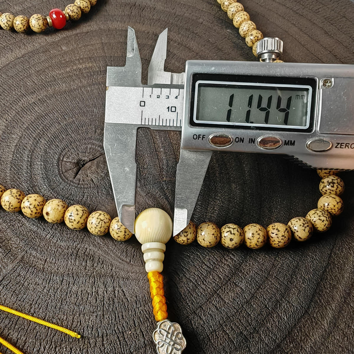 Authentic 7+mm Lotus Seed Necklace Mala: Old Tibetan Rosary 108 Prayer Beads