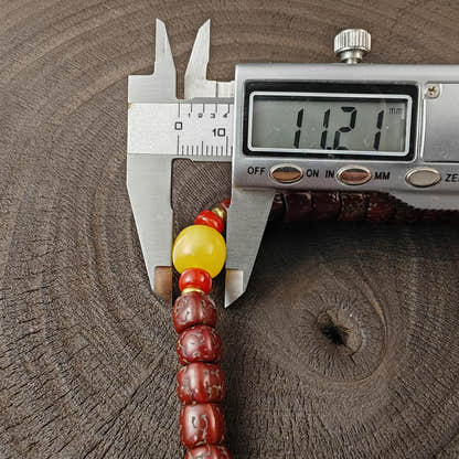 Authentic Tibetan Rudraksha Mala, Old 8mm 108 Prayer Beads Necklace