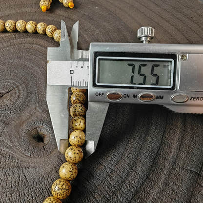 Authentic 7+mm Lotus Seed Necklace Mala: Old Tibetan Rosary 108 Prayer Beads