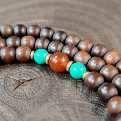 Authentic Old 9mm Bodhi Root Seed Necklace Mala