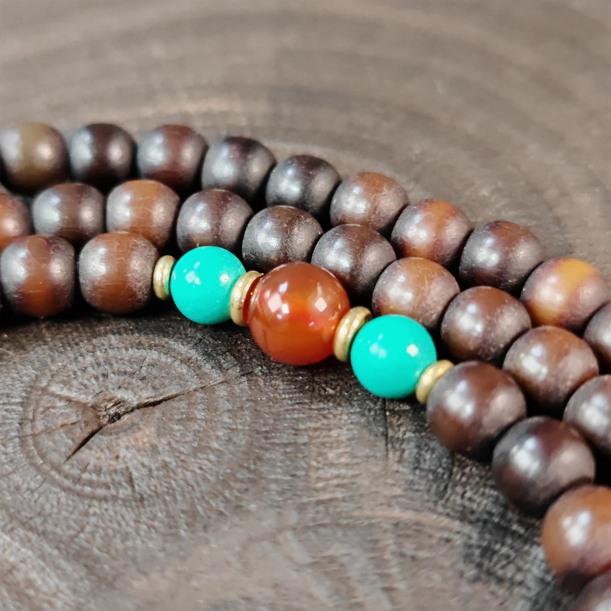 Authentic Old 9mm Bodhi Root Seed Necklace Mala