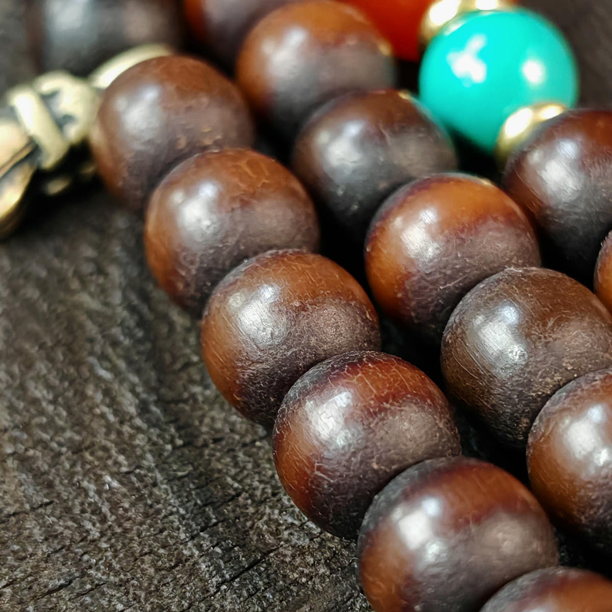 Authentic Old 9mm Bodhi Root Seed Necklace Mala