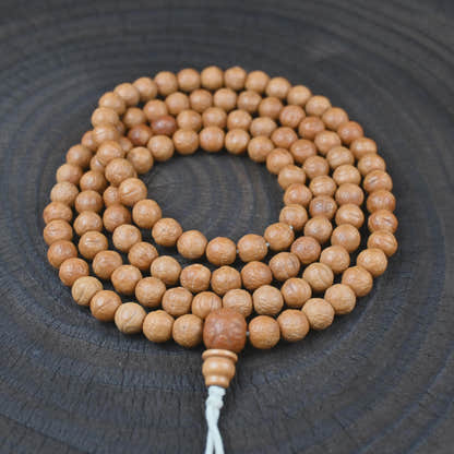 Handmade 9mm Phoenix Eye Bodhi Seed Mala Necklace