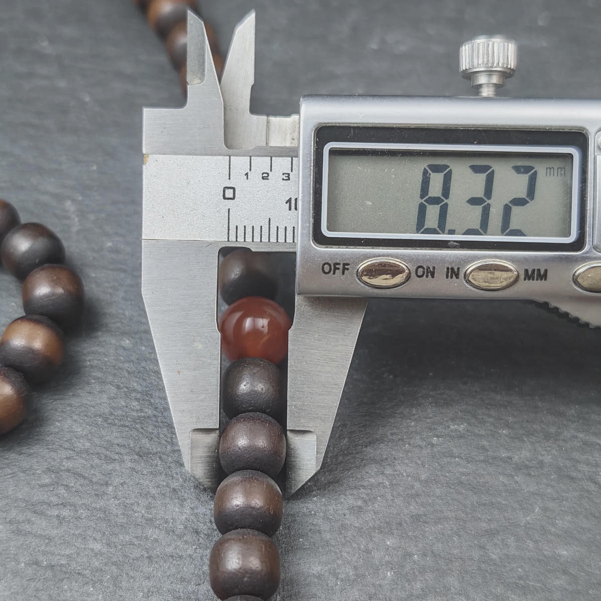 Authentic Old 8mm Bodhi Root Seed Necklace Mala| Tibetan Rosary 108 Prayer Beads - 48cm Stretched