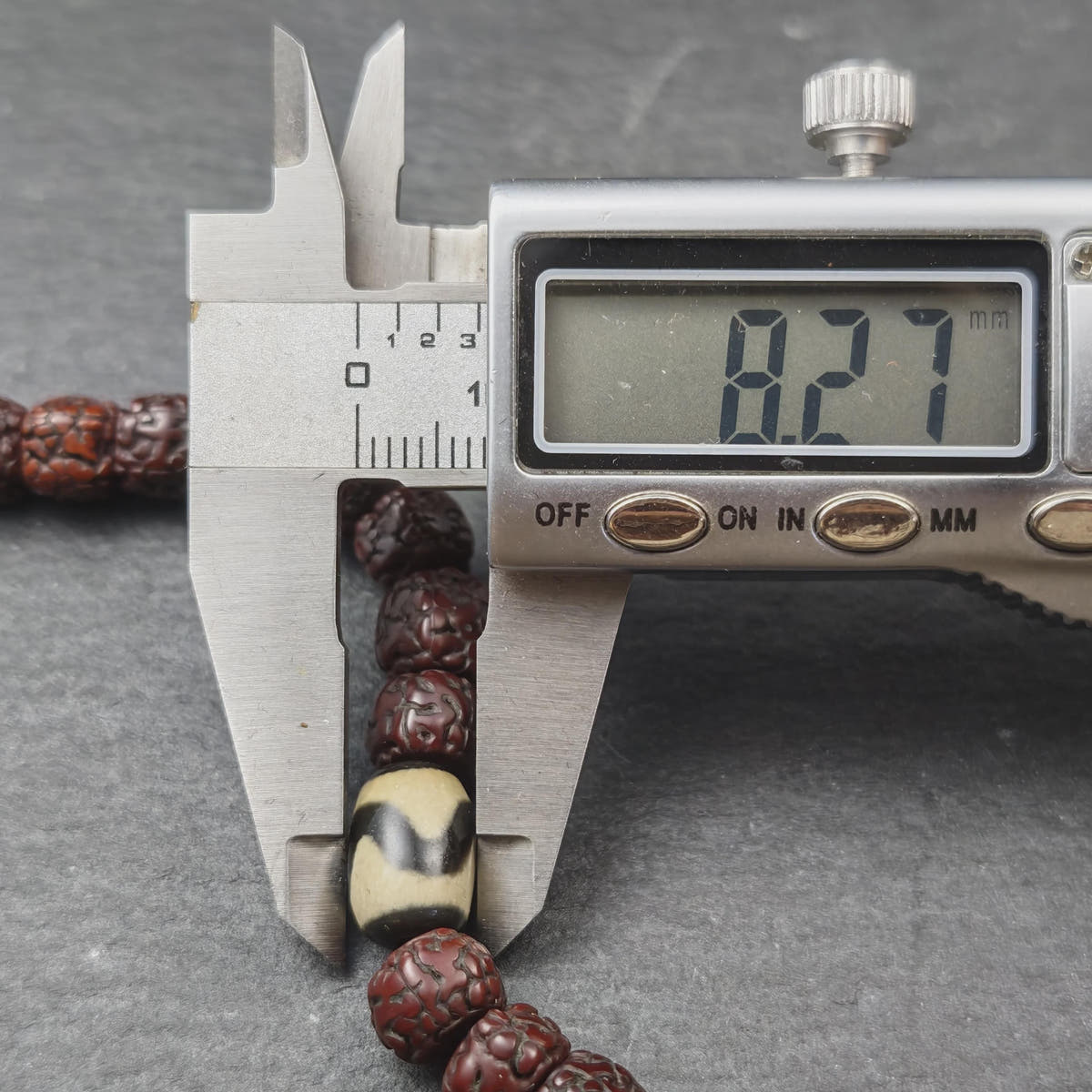 Authentic Tibetan Rosary, Old 8mm 108 Rudraksha Mala Necklace