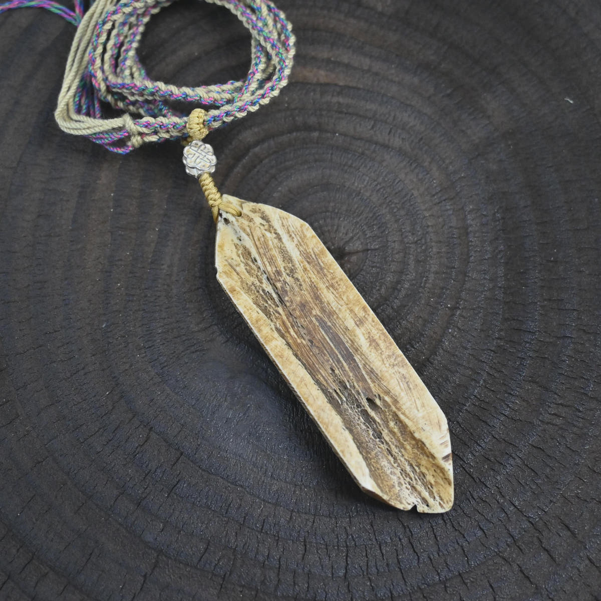 Skull Master Citipai Amulet | Vintage Tibetan Yak Bone Carved Protective Pendant