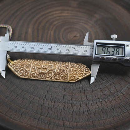 Skull Master Citipai Amulet | Vintage Tibetan Yak Bone Carved Protective Pendant