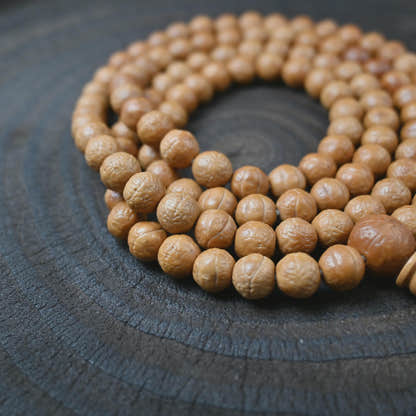 Handmade 9mm Phoenix Eye Bodhi Seed Mala Necklace
