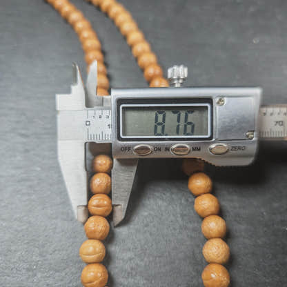 Handmade 9mm Phoenix Eye Bodhi Seed Mala Necklace