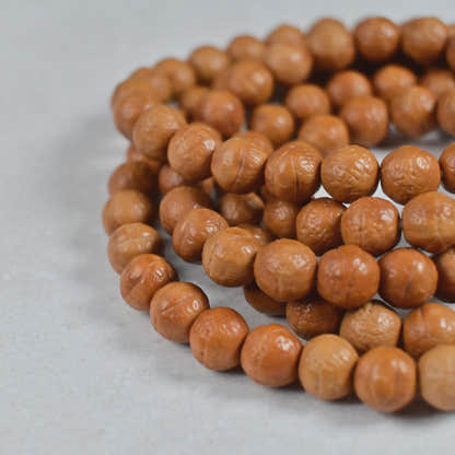 Handmade 9mm Phoenix Eye Bodhi Seed Mala Necklace