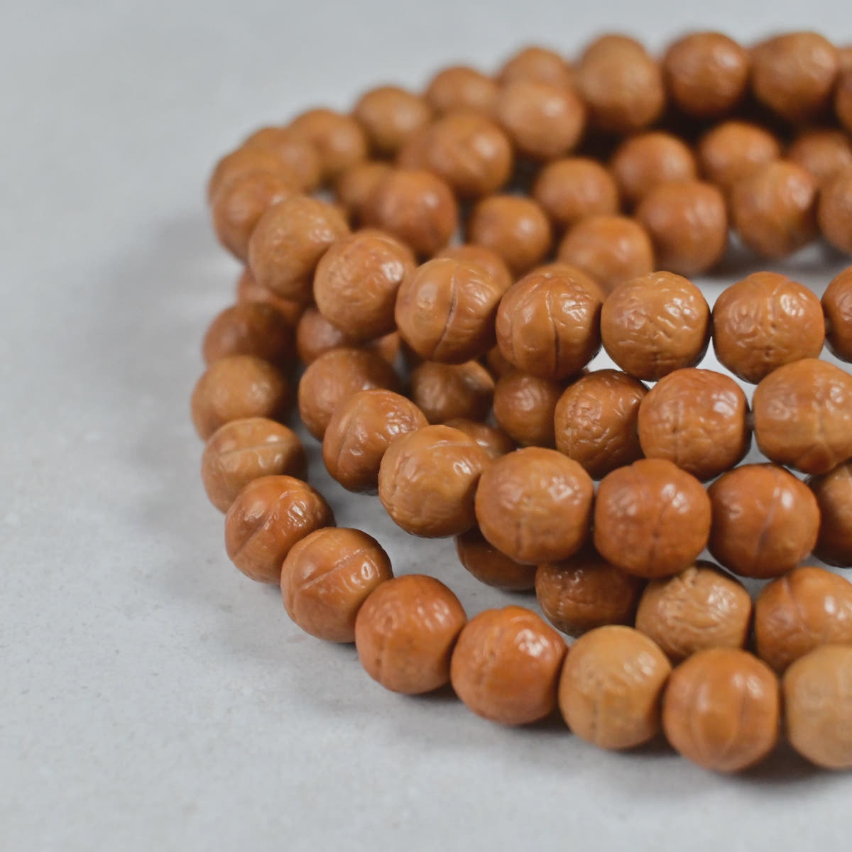 Handmade 9mm Phoenix Eye Bodhi Seed Mala Necklace