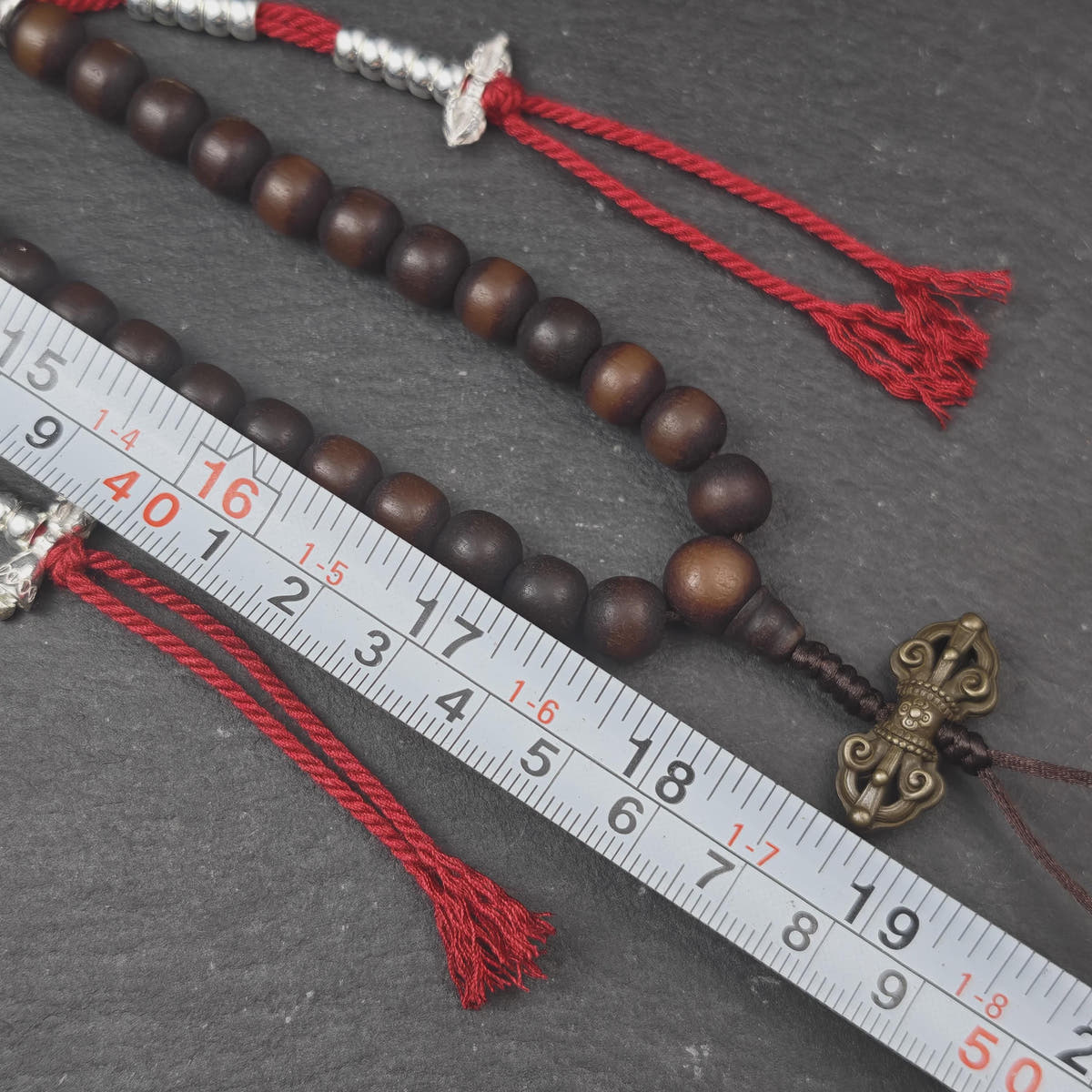 Authentic Old 8mm Bodhi Root Seed Necklace Mala| Tibetan Rosary 108 Prayer Beads - 48cm Stretched