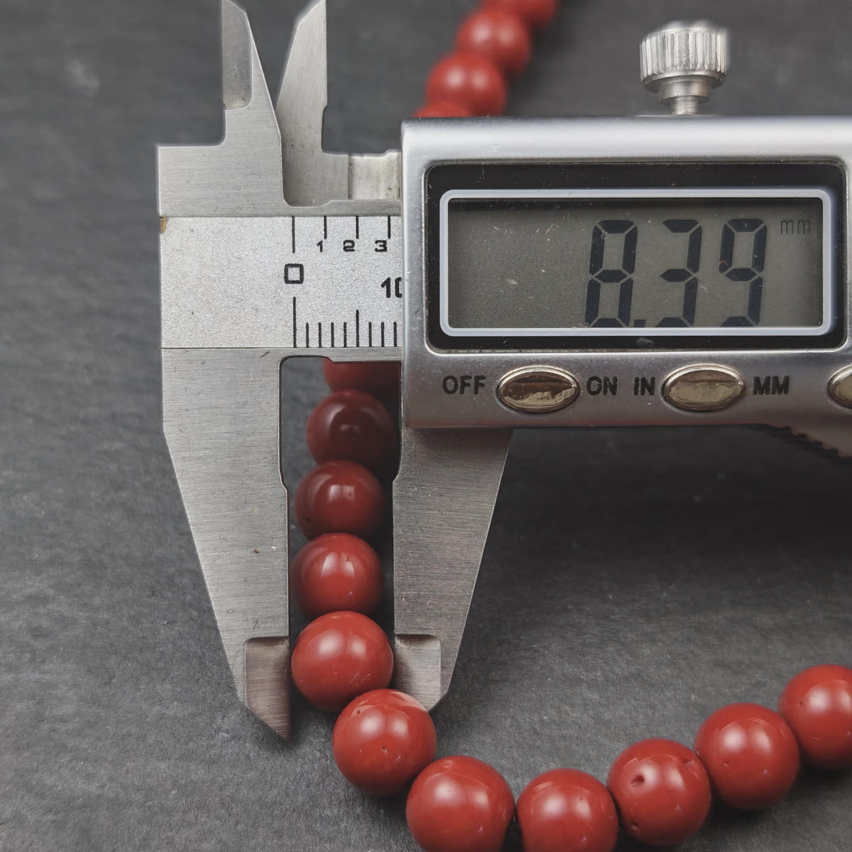 Tibetan Cinnabar Mala 108 Prayer Beads 8mm, Dzi Bead & Horn Guru Bead