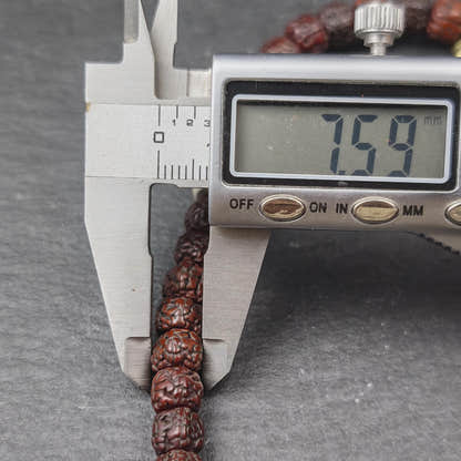 Authentic Tibetan Rosary, Old 8mm 108 Rudraksha Mala Necklace