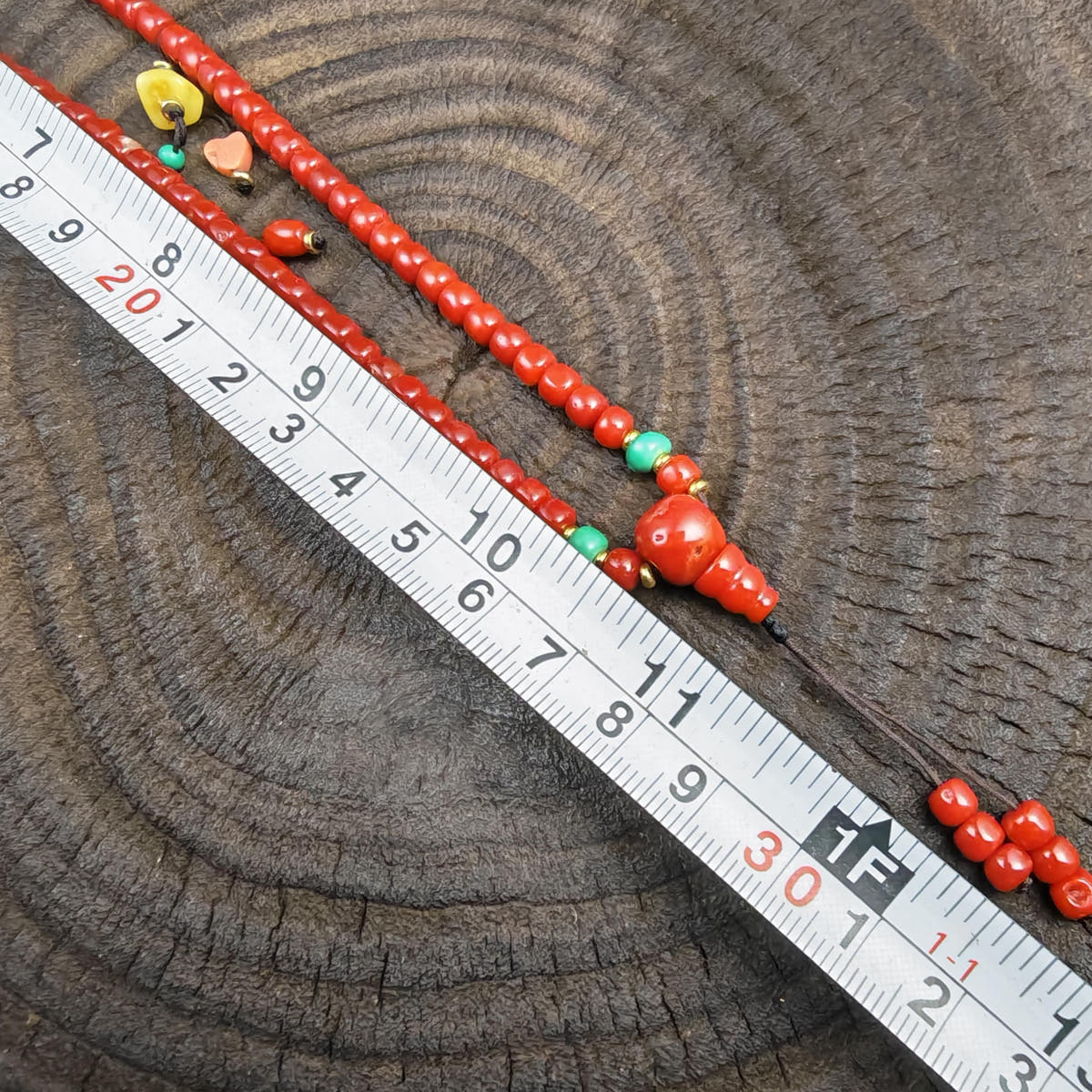5mm Red Bamboo Coral Mala Necklace, 108 Tibetan Prayer Beads