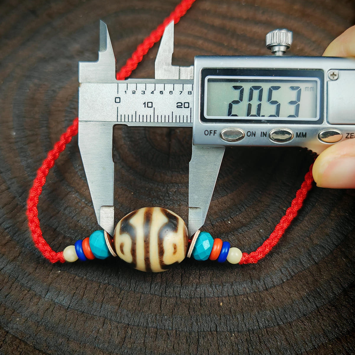 Authentic Dzi Bead Necklace Lotus Dalo Dzi Pendant Tibetan Jewelry 20*18mm