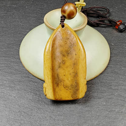 Authentic Citipati Skull Master Pendant - Old Tibetan Amulet 48mm × 26mm