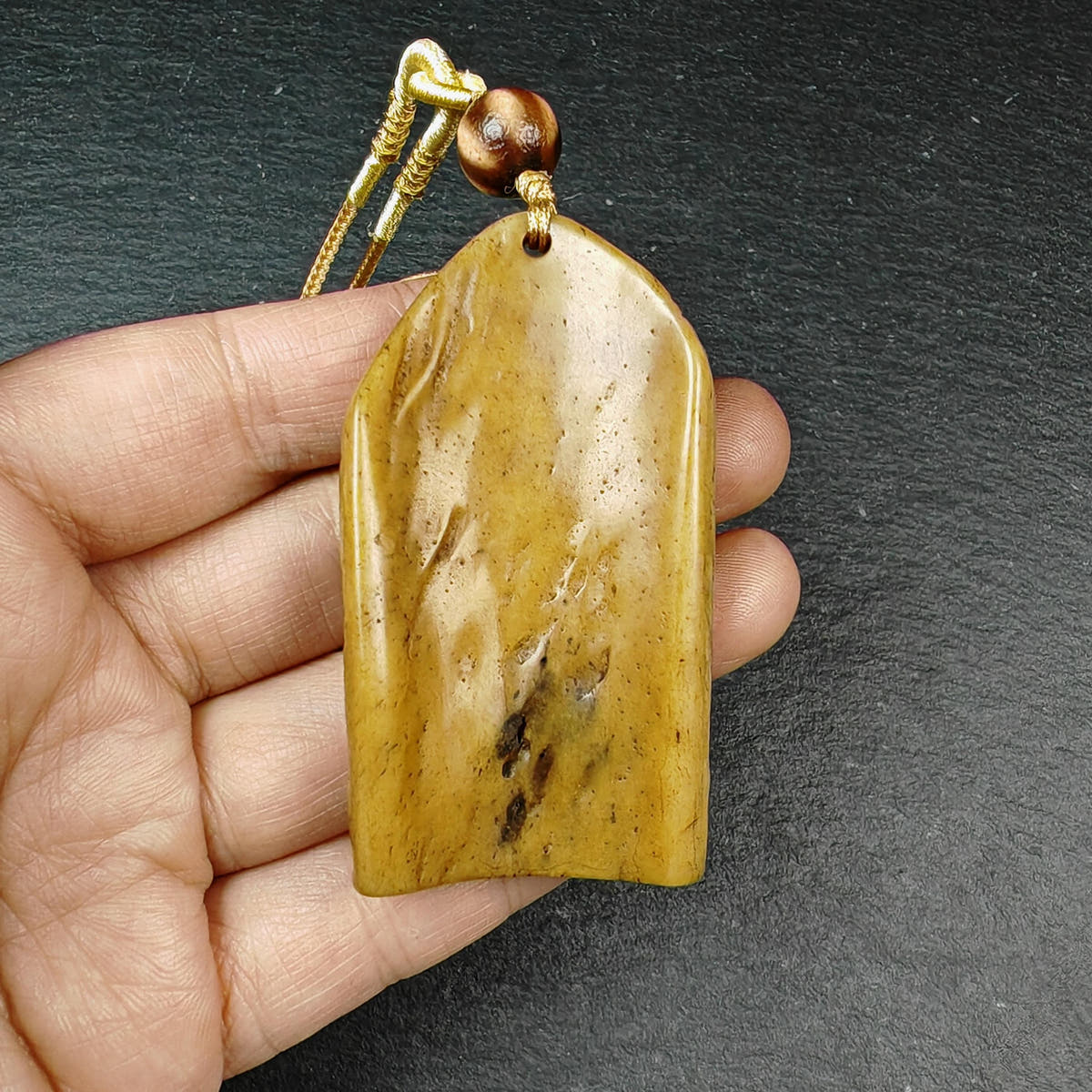 Authentic Citipati Skull Master Pendant - Old Tibetan Amulet 61mm × 32mm