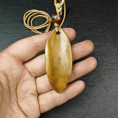 Authentic Citipati Skull Master Pendant - Old Tibetan Amulet 58mm × 23mm