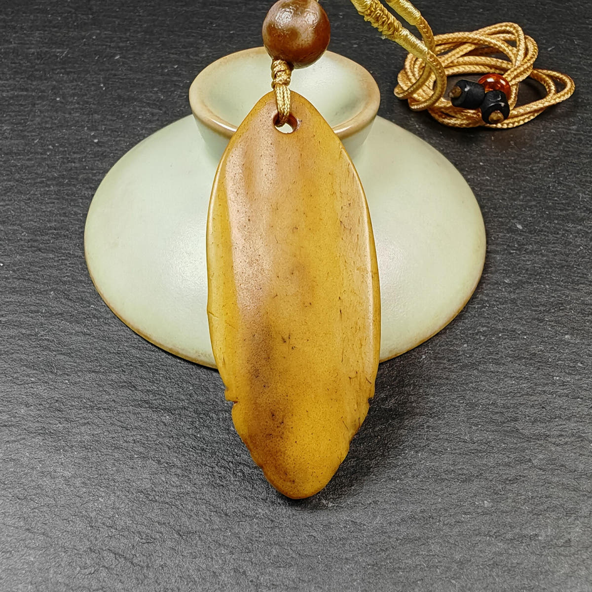 Authentic Citipati Skull Master Pendant - Old Tibetan Amulet 58mm × 23mm