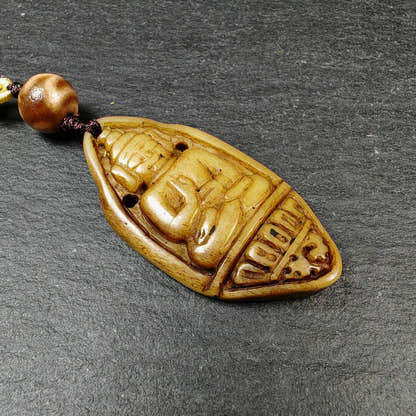 Authentic Handcarved Shakyamuni Pendant - Old Tibetan Amulet