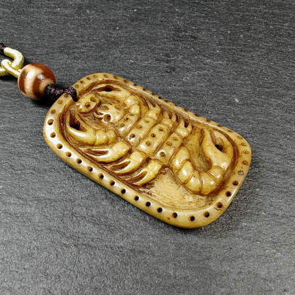 Authentic Handcarved Scorpion Pendant - Old Tibetan Amulet