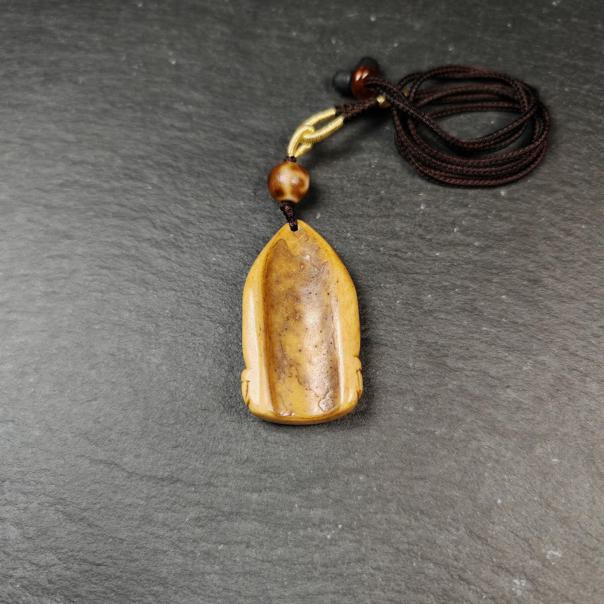 Authentic Citipati Skull Master Pendant - Old Tibetan Amulet 48mm × 26mm