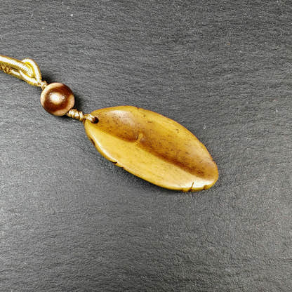Authentic Citipati Skull Master Pendant - Old Tibetan Yak Bone Amulet 45mm × 21mm
