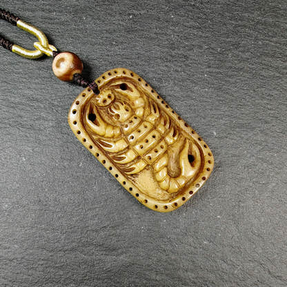 Authentic Handcarved Scorpion Pendant - Old Tibetan Amulet