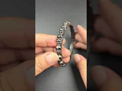 Bracciale a manica Teschio Citipati tibetano in ferro freddo