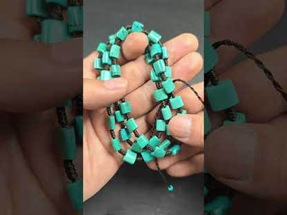 Turquoise Beads Necklace for Woman - 33cm Length
