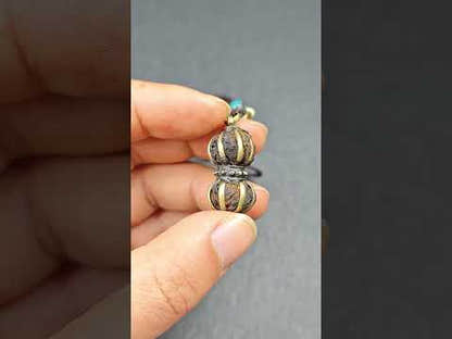 Vajra Amulet Tibetan Protective Charm with Consecration Filled 35*15mm