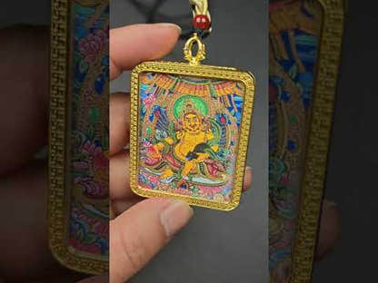 Yellow Jambhala Gau Box Amulet