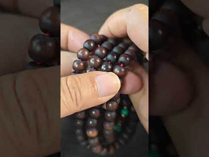 Authentic Old 9mm Bodhi Root Seed Necklace Mala