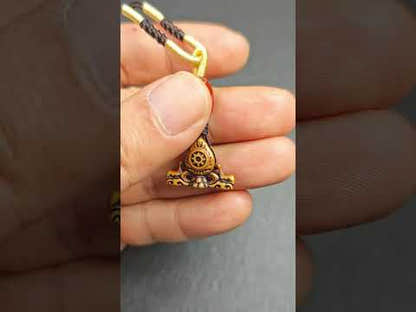 Deer & Dharma Wheel Pendant - 20mm