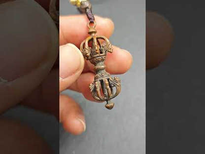 Tibetan Vajra Amulet - Protective Charm - 47×16mm