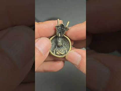 Double Faced Drashi Lhamo Amulet,Zashi Lhamo Pendant