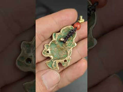 Lima Brass Amulet,Treasure Vase Badge