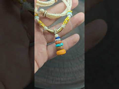 Handmade 7-Level Mani Stone Pendant |  Tibetan Buddhist Amulet