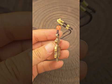 Antique Tibetan Key of Heart Amulet: Handmade Lima Brass Gandhanra Pendant