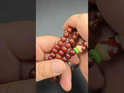Tibetan 8mm 108 Rudraksha Mala Necklace