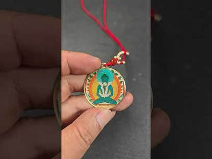 Guru Rinpoche Amulet | Samantabhadra Yab-Yum Protective Pendant | 34mm