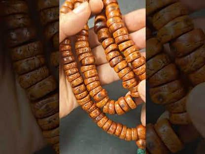 14mm Phoenix Eye Bodhi Seed Mala | Blessed 108 Prayer Bead