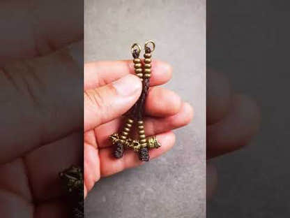 Compteurs de perles de prière en laiton de 5 mm avec pendentif Dorje et Cloche